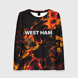 Лонгслив женский West Ham red lava, цвет: 3D-принт