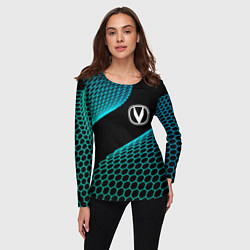 Лонгслив женский Changan electro hexagon, цвет: 3D-принт — фото 2