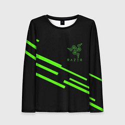 Женский лонгслив Razer line green