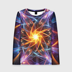 Лонгслив женский Закрученная абстракция, цвет: 3D-принт