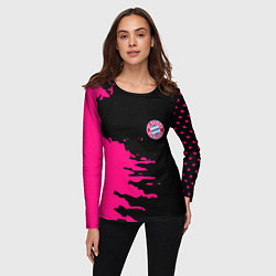 Лонгслив женский Бавария Мюнхен краски, цвет: 3D-принт — фото 2