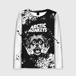 Лонгслив женский Arctic Monkeys рок пес, цвет: 3D-принт