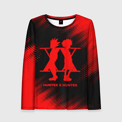 Женский лонгслив Hunter x Hunter - red gradient