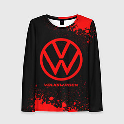 Женский лонгслив Volkswagen - red gradient