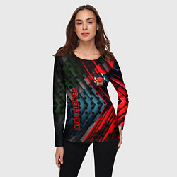 Лонгслив женский Geometry dash game steel, цвет: 3D-принт — фото 2
