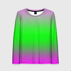 Лонгслив женский Градиент текстура, цвет: 3D-принт