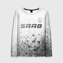 Лонгслив женский Saab - white gradient посередине, цвет: 3D-принт