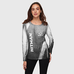 Лонгслив женский Hitman - grey gradient вертикально, цвет: 3D-принт — фото 2