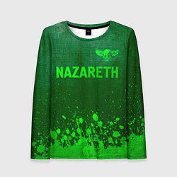 Женский лонгслив Nazareth - green gradient посередине