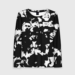Лонгслив женский Все рэперы черно белый, цвет: 3D-принт