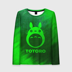 Женский лонгслив Totoro - green gradient