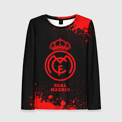 Женский лонгслив Real Madrid - red gradient