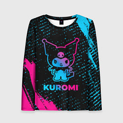 Женский лонгслив Kuromi - neon gradient