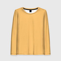 Лонгслив женский Эмоция радости - желтый, цвет: 3D-принт
