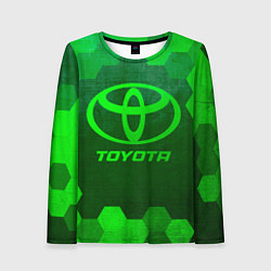 Лонгслив женский Toyota - green gradient, цвет: 3D-принт