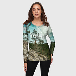 Лонгслив женский Природа Карелии, цвет: 3D-принт — фото 2