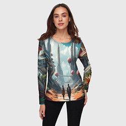 Лонгслив женский Планета фантастика, цвет: 3D-принт — фото 2