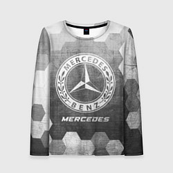 Женский лонгслив Mercedes - grey gradient