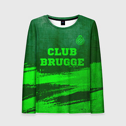 Лонгслив женский Club Brugge - green gradient посередине, цвет: 3D-принт