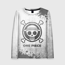 Женский лонгслив One Piece - white gradient