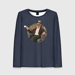 Лонгслив женский Леонид Каневский царь, цвет: 3D-принт