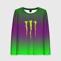 Лонгслив женский Monster energy gradient, цвет: 3D-принт