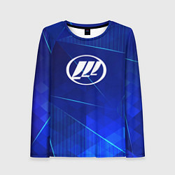 Лонгслив женский Lifan blue poly, цвет: 3D-принт