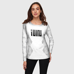 Лонгслив женский Gidle white poly, цвет: 3D-принт — фото 2