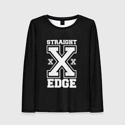 Лонгслив женский Straight edge SXE, цвет: 3D-принт