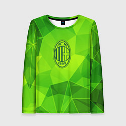Лонгслив женский AC Milan green poly, цвет: 3D-принт