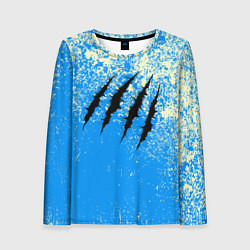 Лонгслив женский Гранж - порезы монстра, цвет: 3D-принт