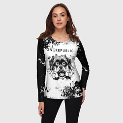 Лонгслив женский OneRepublic - рок пес, цвет: 3D-принт — фото 2