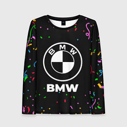Лонгслив женский BMW конфети, цвет: 3D-принт