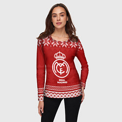 Лонгслив женский Новогодний Real Madrid, цвет: 3D-принт — фото 2