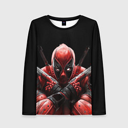 Лонгслив женский Bloody Deadpool, цвет: 3D-принт
