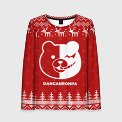 Женский лонгслив Новогодний Danganronpa с оленями