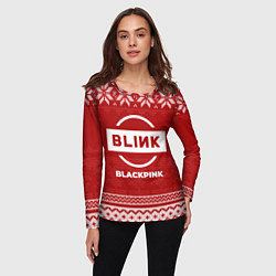 Лонгслив женский Новогодний Blackpink, цвет: 3D-принт — фото 2