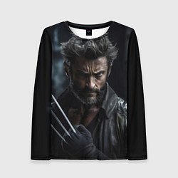 Лонгслив женский Хью Джекман - росомаха, цвет: 3D-принт