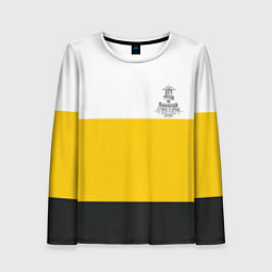 Лонгслив женский Без труда не вытащишь и рыбку - с флагом черная на, цвет: 3D-принт