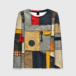 Женский лонгслив Ретро пэчворк