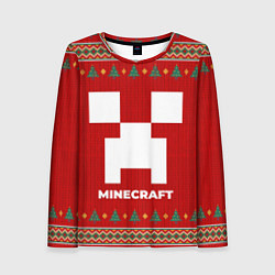 Женский лонгслив Minecraft new year