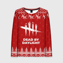 Женский лонгслив Новогодний Dead by Daylight с оленями