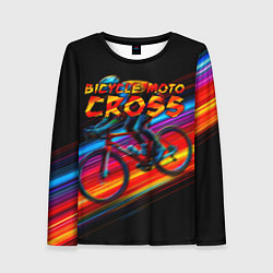 Лонгслив женский Bicycle moto cross, цвет: 3D-принт