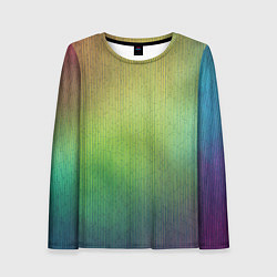 Лонгслив женский Цветной металл с градиентом, цвет: 3D-принт