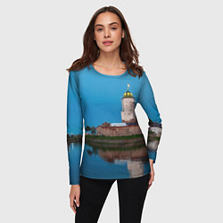 Лонгслив женский Выборгский замок, цвет: 3D-принт — фото 2