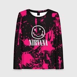 Лонгслив женский Nirvana pink color, цвет: 3D-принт