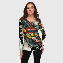 Лонгслив женский Tekken dragon tatoo, цвет: 3D-принт — фото 2