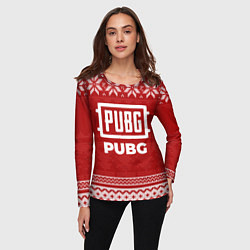 Лонгслив женский Новогодний PUBG, цвет: 3D-принт — фото 2