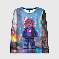 Женский лонгслив Roblox pink hair