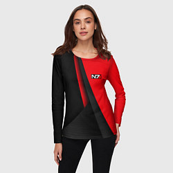 Лонгслив женский N7 - красная униформа, цвет: 3D-принт — фото 2